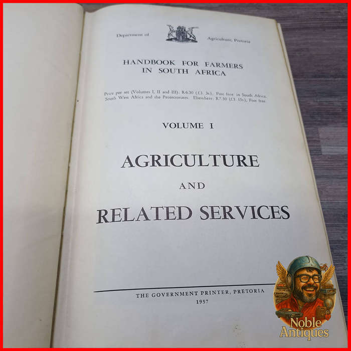 Rare three-volume set of the Handbook for Farmers in South Africa published in 1957