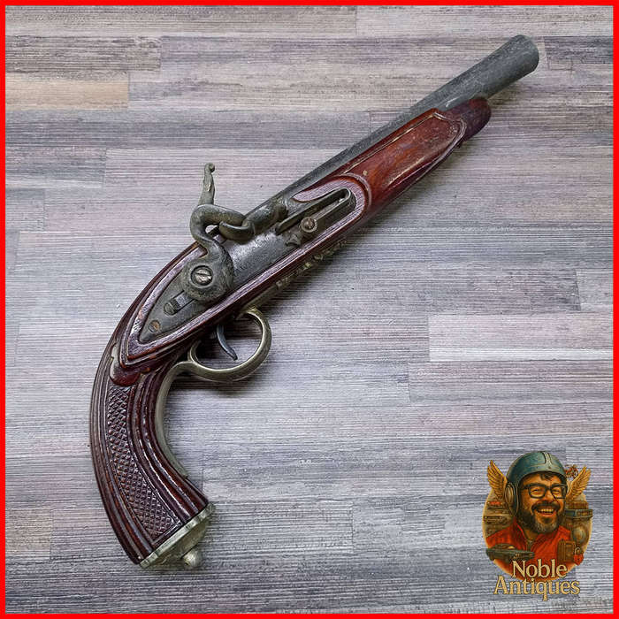 Replica Wood and Metal Flintlock Pistol