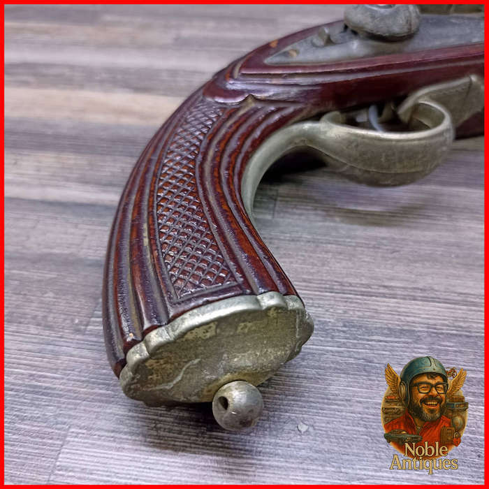 Replica Wood and Metal Flintlock Pistol