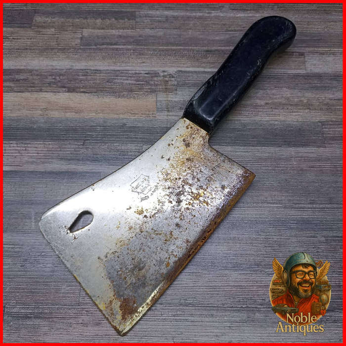Large Vintage American Butcher's Meat Cleaver