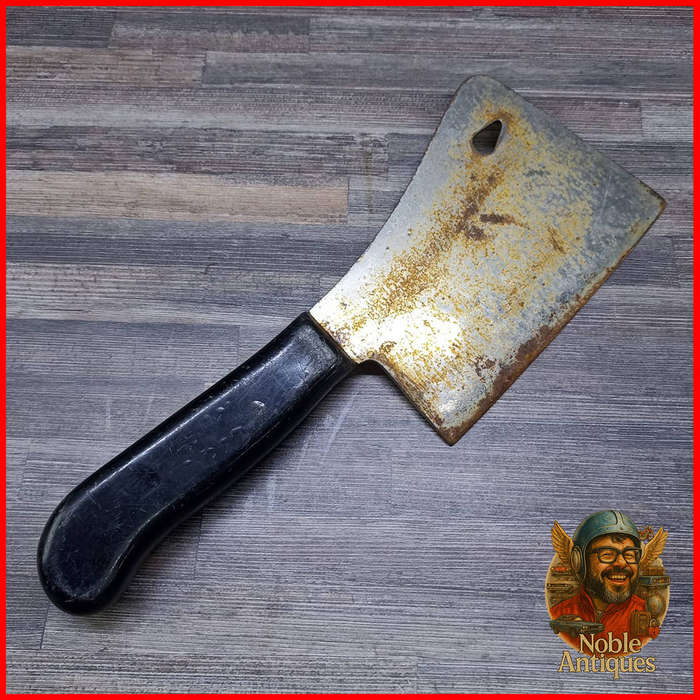 Large Vintage American Butcher's Meat Cleaver