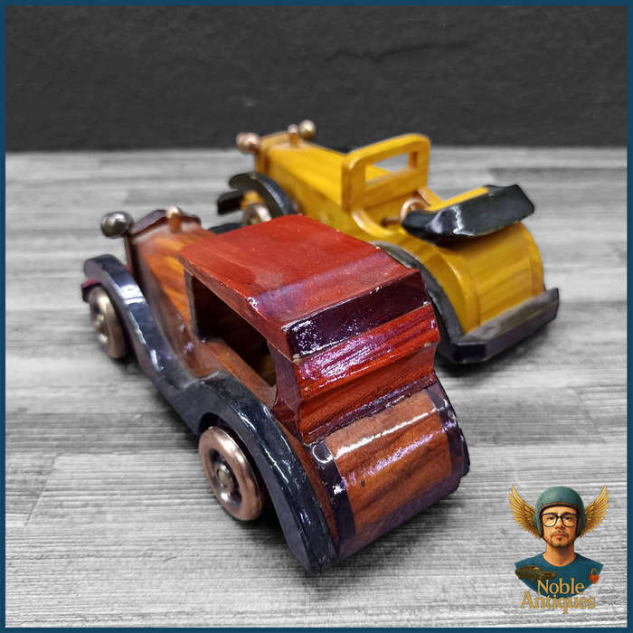 Vintage Handcrafted Wooden Toy Cars