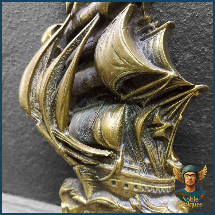 Vintage Brass Cutty Sark Sailing Ship Door Knocker