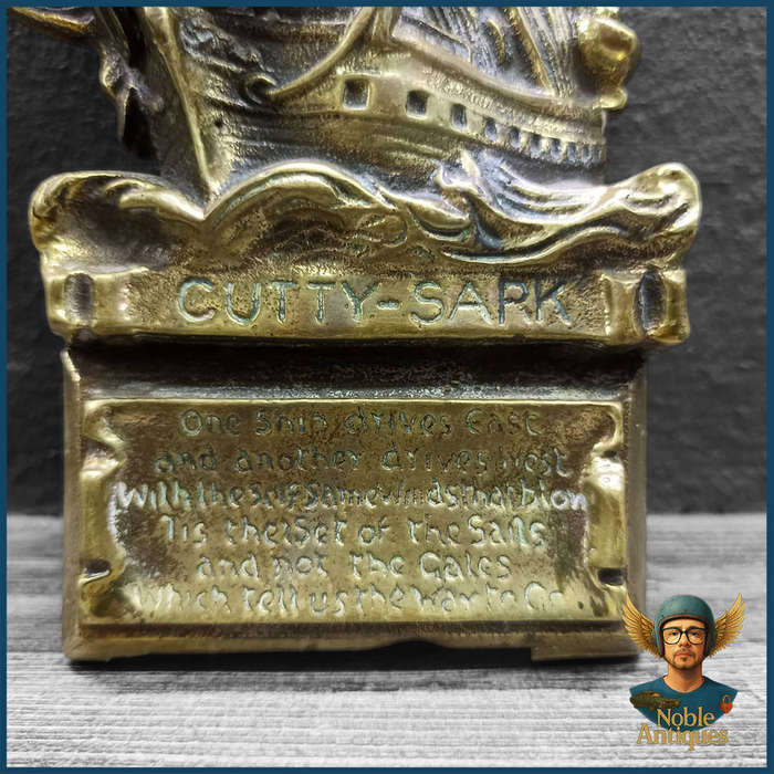 Vintage Brass Cutty Sark Sailing Ship Door Knocker