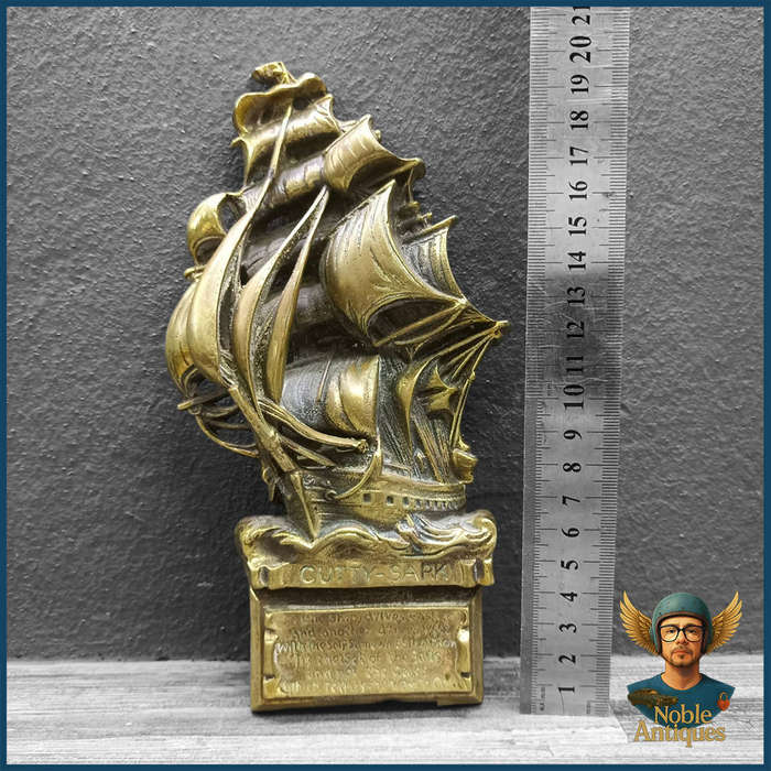 Vintage Brass Cutty Sark Sailing Ship Door Knocker