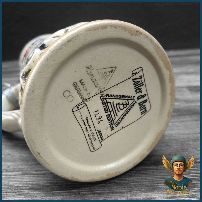 Zoeller & Born German Beer Stein featuring Berlin landmarks and Berlin Wall Piece