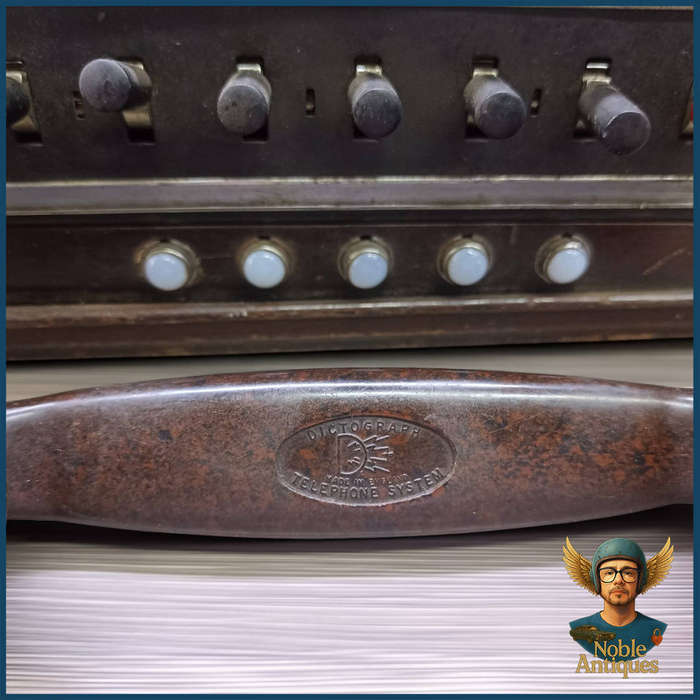 1930s Vintage Bakelite and Wood Dictograph Telephone System