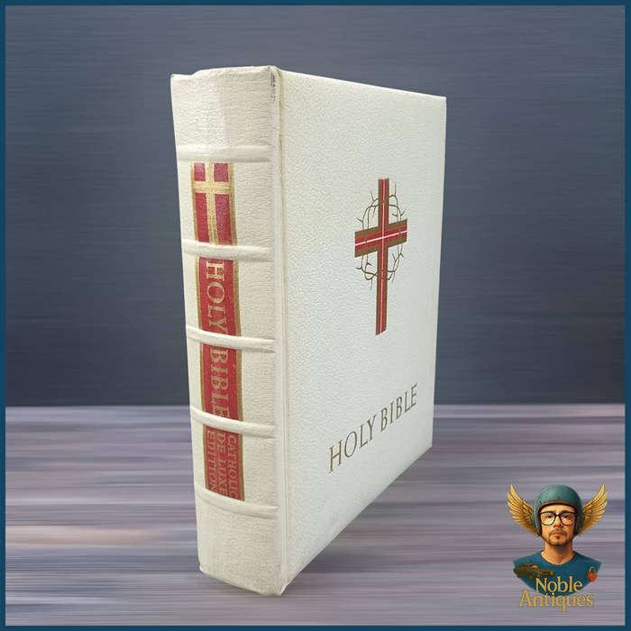 Large Vintage Holy Bible Catholic Life Deluxe Edition Hardcover