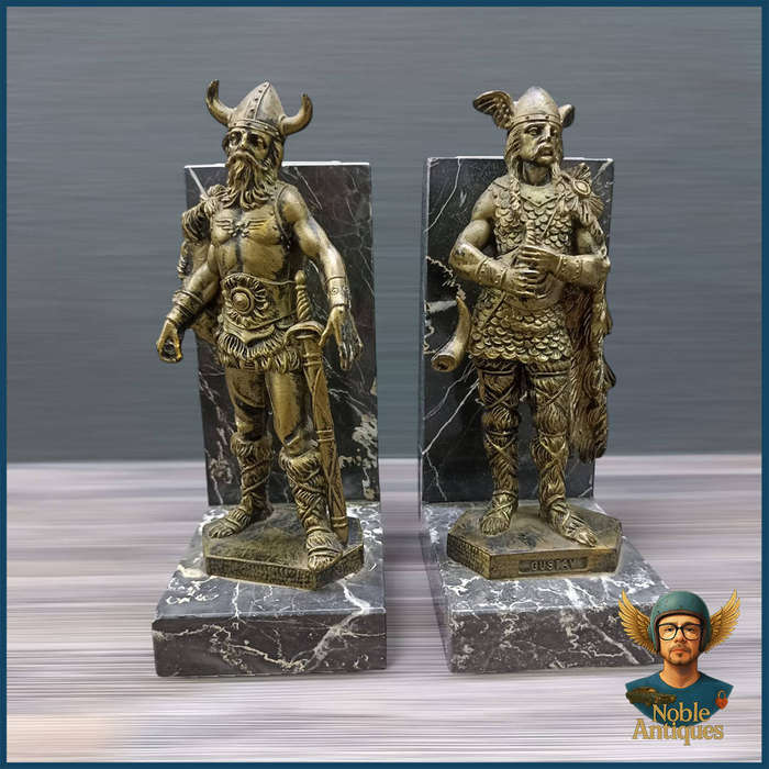 Resin On Marble Viking Book Ends
