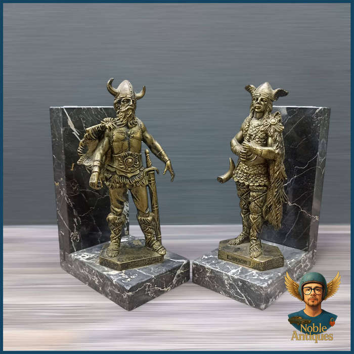 Resin On Marble Viking Book Ends
