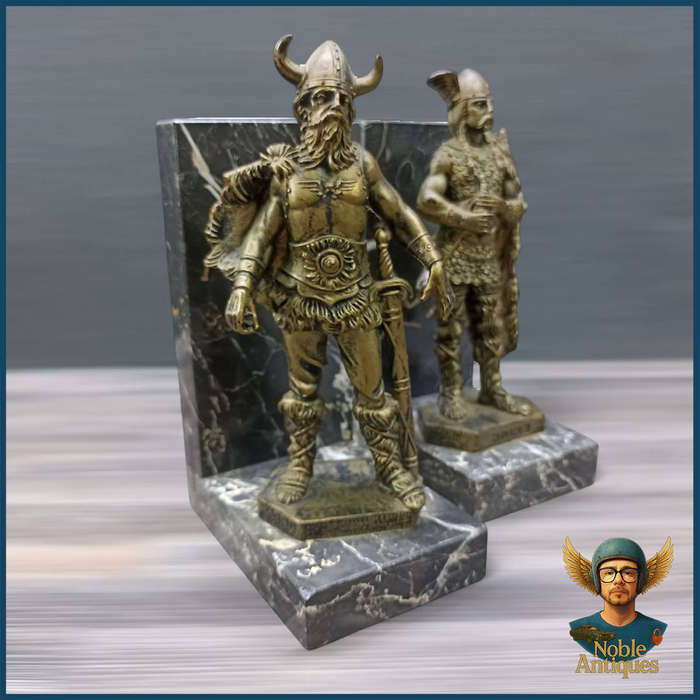 Resin On Marble Viking Book Ends