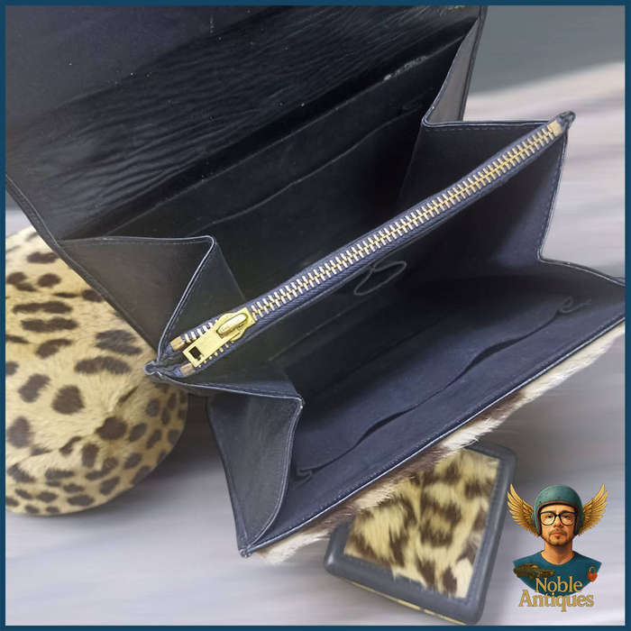 1950's GENUINE EXOTIC FUR & Leather Handbag, Hat and Wallet (Certificate incl)