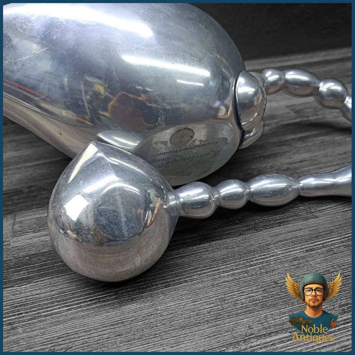 Cast Metal Gravy Boat and Spoon