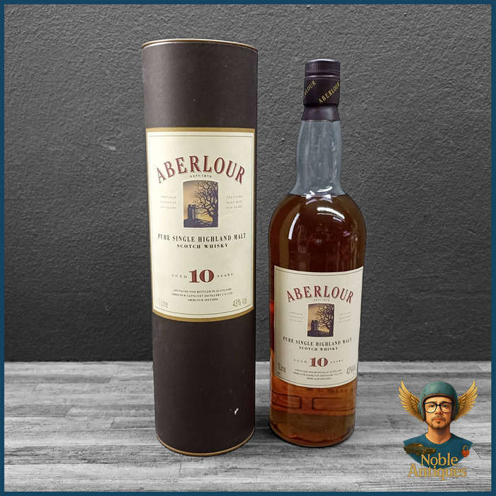 Presentation Tube Of Aberlour 10 Year Old Pure Single Highland Malt Scotch Whisky