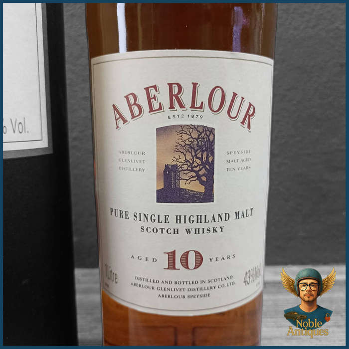 Presentation Tube Of Aberlour 10 Year Old Pure Single Highland Malt Scotch Whisky