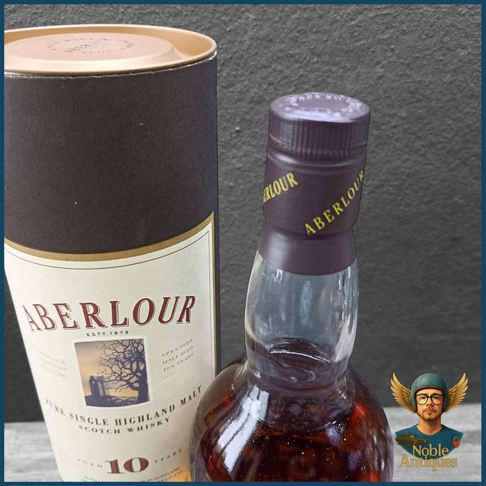 Presentation Tube Of Aberlour 10 Year Old Pure Single Highland Malt Scotch Whisky
