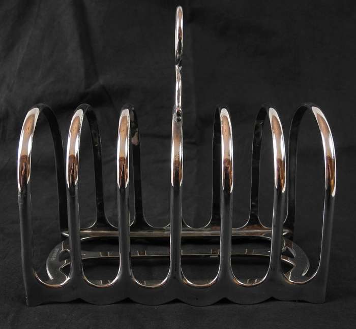 Vintage Silver-Plated Toast Rack  6 Slice