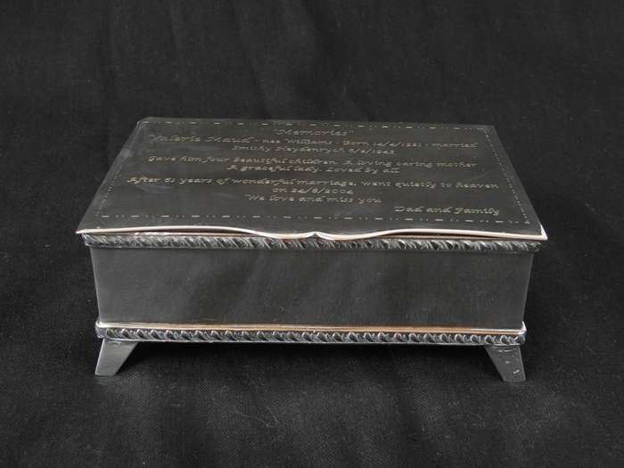Vintage Silver-Plated Memorial Keepsake Box