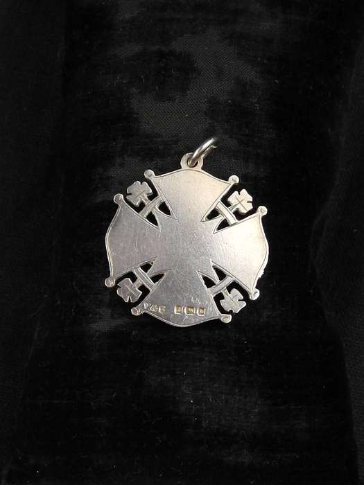 Antique .925 Sterling Silver English Fob Medal 1901 (17.2g)
