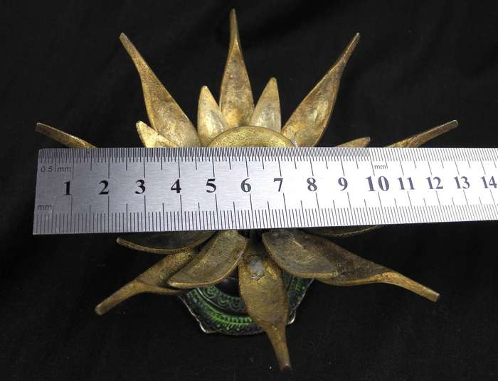 Vintage Bronze Lotus & Turtle Candle Holder