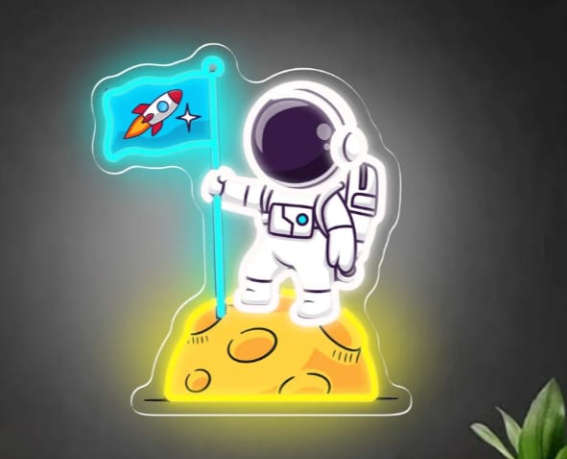 Astronaut Moon Landing Dimmable Neon Light