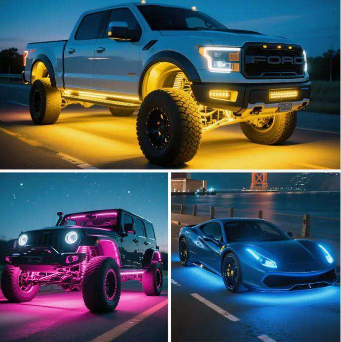 Car Chassis LED Light Strip Neon Light Kit (90Cm*120Cm) Under