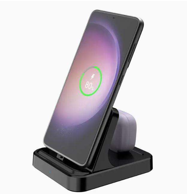 2in 1 Charging Station for Phones and Earbuds with Type-C