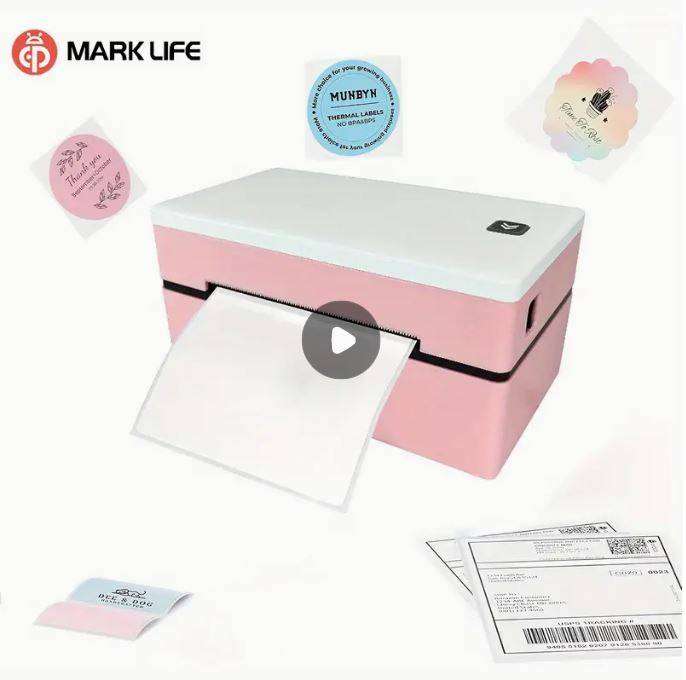 Thermal Shipping Printer with Paper Stand and Adhesive Labels