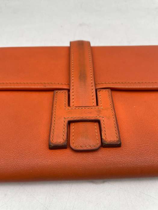 HERMES Epsom Leather Clutch Bag