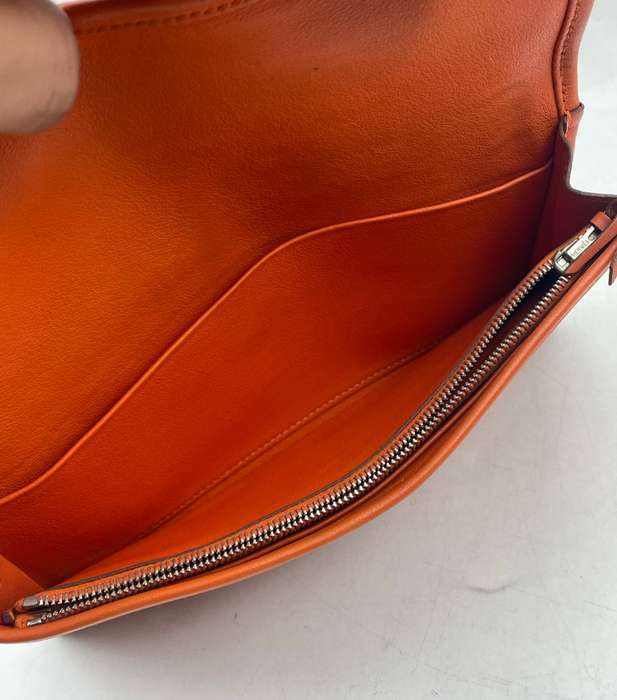 HERMES Epsom Leather Clutch Bag