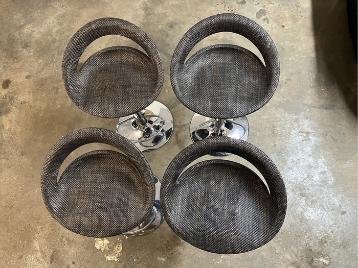 Six Swivel Bar Stools
