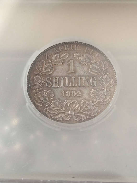 **ZAR** 1892**SILVER SHILLING**SOUTH AFRICA