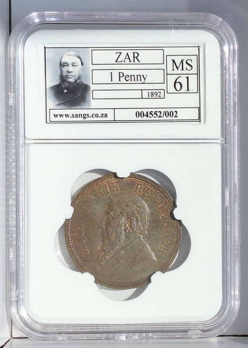 *1892*PENNY*MS61*SOUTH AFRICA*