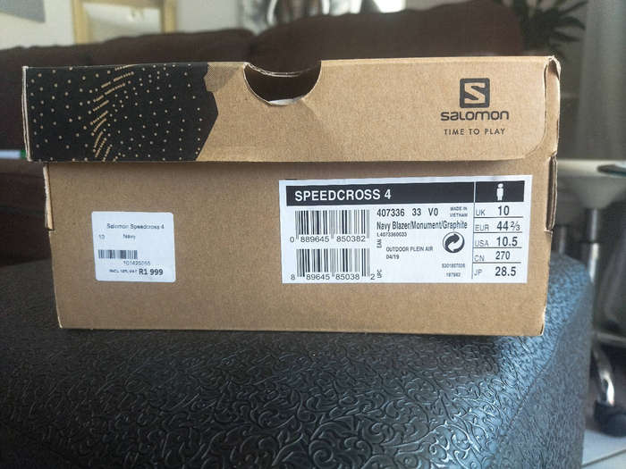 BRAND NEW**SALOMON ** SPEEDCROSS 4*** SIZE 10**NAVY BLUE**