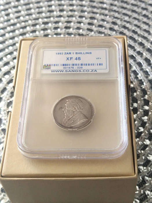 **ZAR** 1892**SILVER SHILLING**SOUTH AFRICA