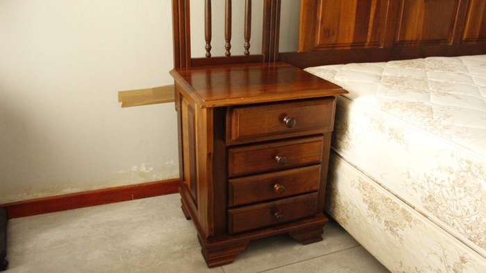 Solid wood Imbuia bedroom suite