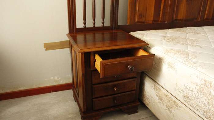 Solid wood Imbuia bedroom suite