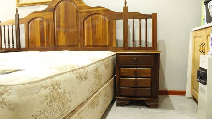 Solid wood Imbuia bedroom suite