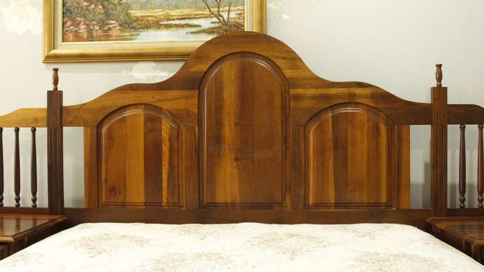 Solid wood Imbuia bedroom suite