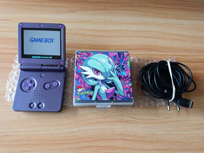 Nintendo Gameboy Advance SP GBA With Custom Pokémon Shell and Laminated IPS Screen