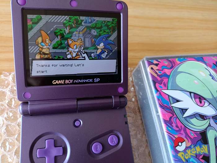 Nintendo Gameboy Advance SP GBA With Custom Pokémon Shell and Laminated IPS Screen
