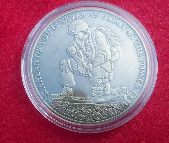 Military coin with Ephisians 6:10 ( bronze )