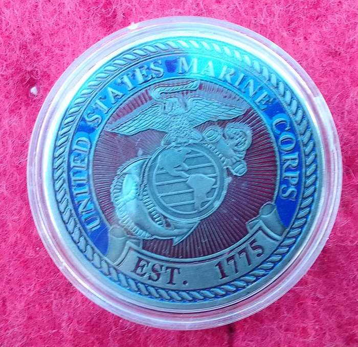 US Marine Corps  Challenge coin  ( Devil Dog )
