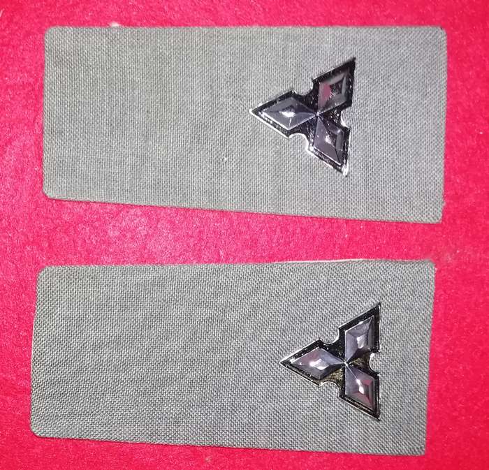 SWA TERRITORIAL FORCES - MAJOR PAIR CLOTH and METAL RANK SLIP ONS