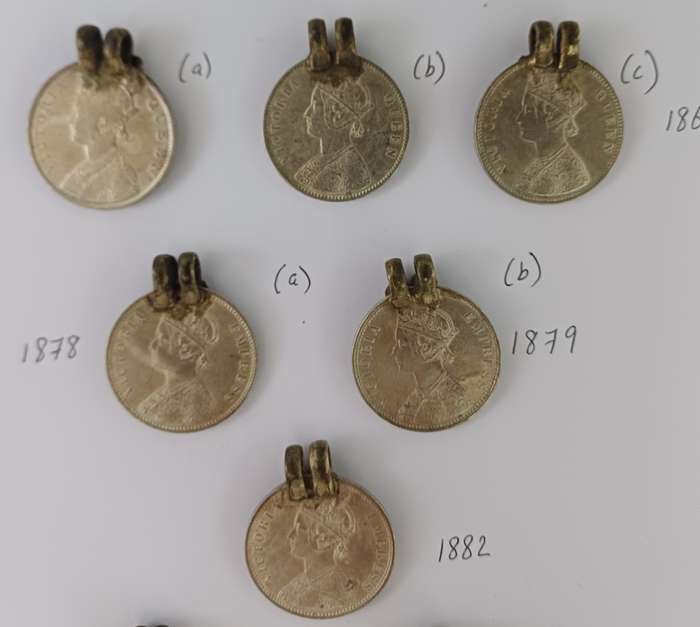 India, Victorian Rupee Coin Pendants (Coins are 917 silver, clasp metal) R200 Each!!