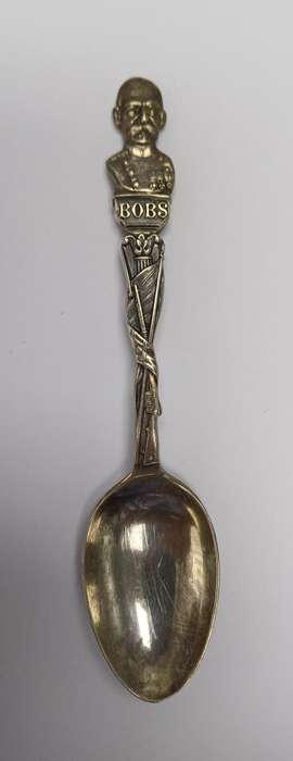 Field Marshal Lord Roberts, South Africa 1900 Souvinir Teaspoon, Hallmarked Birmingham 1899