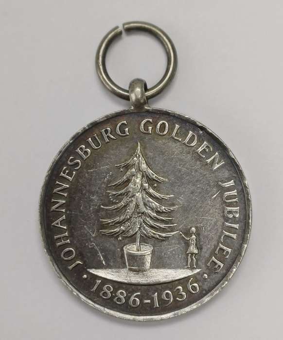 Rare Silver Johannesburg Golden Jubilee 1886 - 1936 Electricity Department Christmas Tree