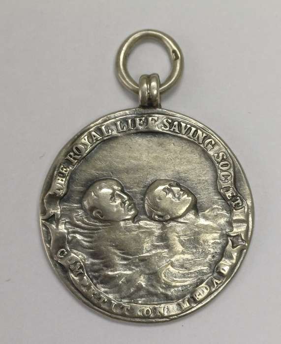 Silver, The Royal Life Saving Society, Competition Medal, Awarded for Mens Champs 1919, 1st