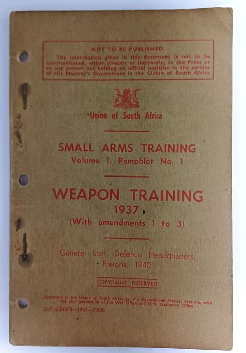 SADF WWII Light Machine Gun Training Pamphlet