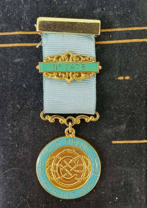 The Gold Field Lodge Masonic Jewel